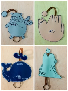 พวงกุญแจ ถุงครอบกุญแจ ใส่ชื่อได้ Key Cover, Key Chain