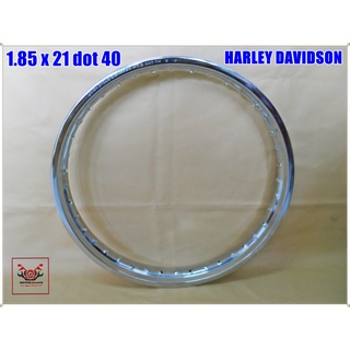 HARLEY DAVIDSON "CHROME" STEEL WHEEL size 1.85x21 (DOT40) //  วงล้อเหล็ก(ชุบโครเมียม) 1.85x21 DOT40 (40 รู)