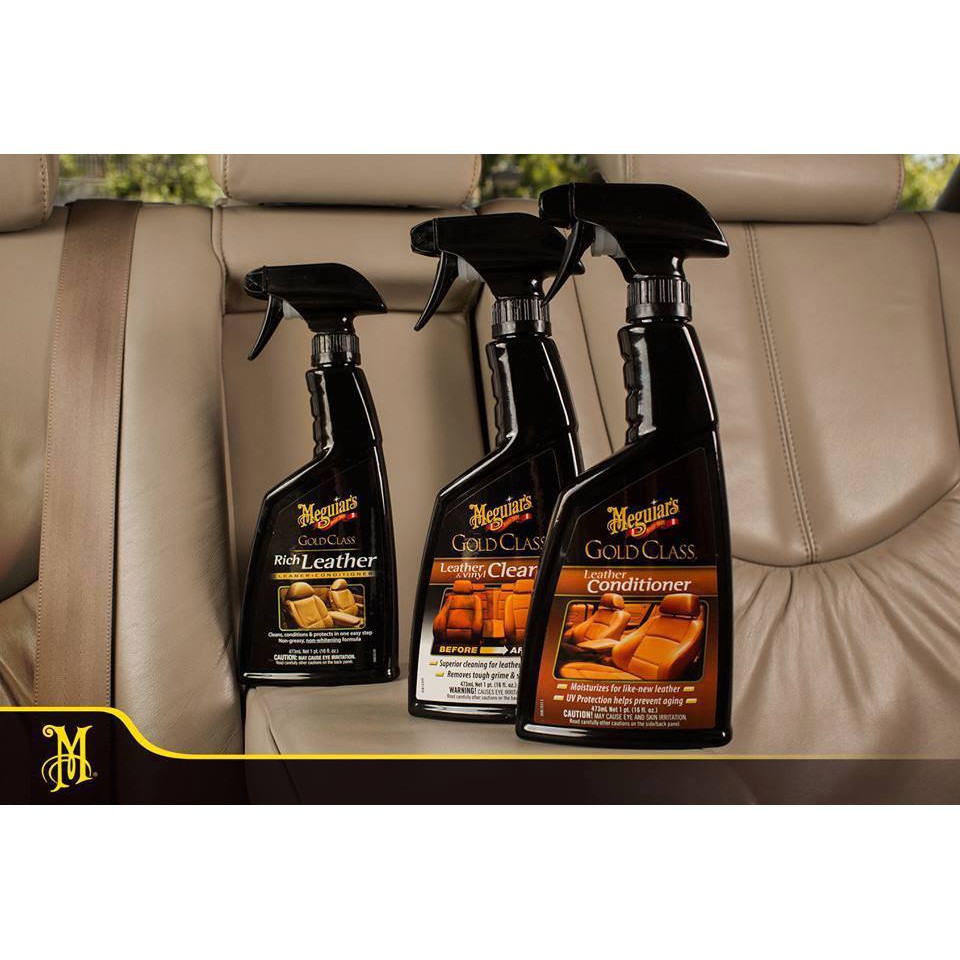 Meguiars G10916 Gold Class Rich Leather Cleaner & Conditioner