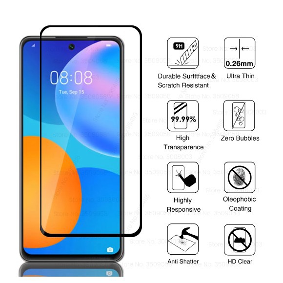 Huawei Y7a คุณภาพสูงกระจกนิรภัยคลุมทั้งหมดฟิล์ม Huawei Y7a Y9a HuaweiY9A HuaweiY7A 2020 ป้องกันหน้าจ