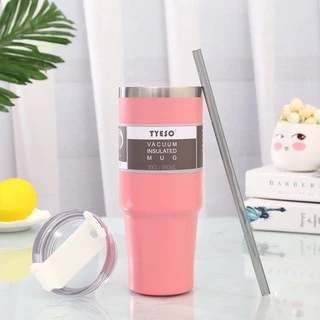 หลอดTYESO ICE MOOR 20oz 30oz หลอดดูดน้ำพลาสติก หลอดพลาสติกแข็ง มี 6 สี ให้เลือก