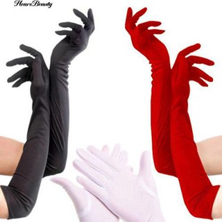 ☺♡ ถุงมือยาว 1 คู่หญิง Opera Wedding Bridal Evening Party Glove