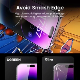 Ugreen ฟิล์มกระจกนิรภัยกันรอยหน้าจอ 2.5D สําหรับ iPhone 14 14 Pro Max 14 Pro 13 Pro Max 2 ชิ้น