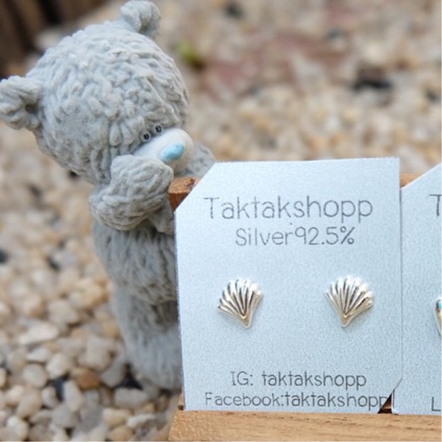 ต่างหูหอยShell เงินแท้92.5% | Studs Earring Silver 925