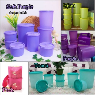 Tupperware กระป๋องทัปเปอร์แวร์ Hijau สีเขียว สีม่วง 3.5 ลิตร 2.8 ลิตร 1.9 ลิตร 1.2 ลิตร