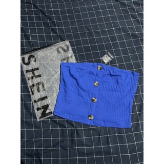 shein เกาะอกผ้าร่องกระดุมมือ1