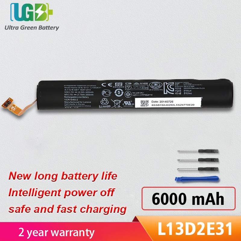 UGB New L13D2E31 Battery Replacement For Lenovo Yoga Tablet 8 Pad B6000 B6000-H B6000-F 60044 60043 