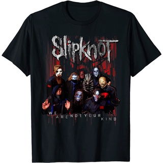 เสื้อยืดพิมพ์ลายแฟชั่น เสื้อยืด พิมพ์ลาย We Are Not Your Kind Red Group Slipknot ของแท้