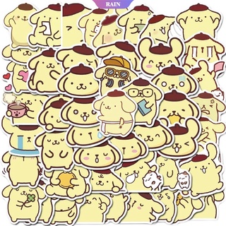 SANRIO สติกเกอร์ ลายการ์ตูนกราฟฟิติสาวน่ารัก ผสมปอมปอม สําหรับติดตกแต่งกระเป๋าเดินทาง สเก็ตบอร์ด DIY 50 ชิ้น [RAIN]