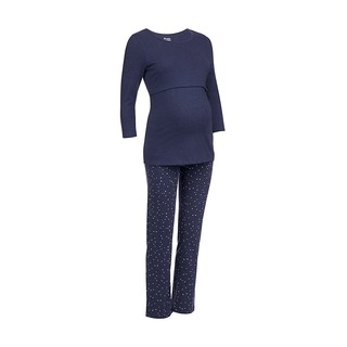 mothercare navy spot nursing pyjama set TD604 เซตชุดนอนให้นม