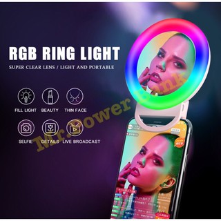 RGB LED Ring Lightพกพาแบบมีกระจก