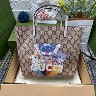 กระเป๋า GG Tote Kid Cat  น้องแมว3ตัว สินค้าพร้อมกล่องอุปกรณ์ครบ มีเก็บปลายทาง