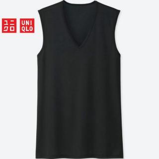 Uniqlo airism mesh v neck sleeveless black size M