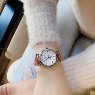 🎀 (สด-ผ่อน) นาฬิกาหนังสีแดง หน้าปัดขาว Coach 14502407 Madison Women’s Watch 32 มิล