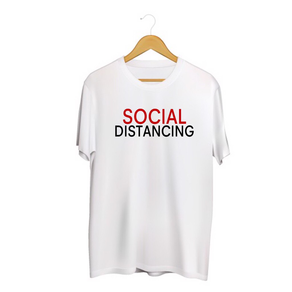 SINGHA T-Shirt เสื้อยืดกสรีนลาย Social Distancing