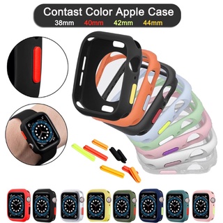 【พร้อมส่ง】เคสนาฬิกาข้อมือซิลิโคนกันกระแทกสําหรับ Apple Watch 6 Se 5 3 40มม. 44มม. Iwatch 3 4 5 6 Se 42มม.38มม.