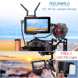 Feelwolrd F5 Pro V3 5.5 Inch Touch Screen DSLR Camera Field Monitor 3D LUT 4K HDMI Input Output