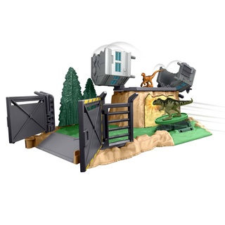 Jurassic World Minis Giganotosaurus Rampage Playset ชุดของเล่น ไจกาโนโทซอรัส พร้อมเครื่องยิง และชิ้นส่วนถอดประกอบ