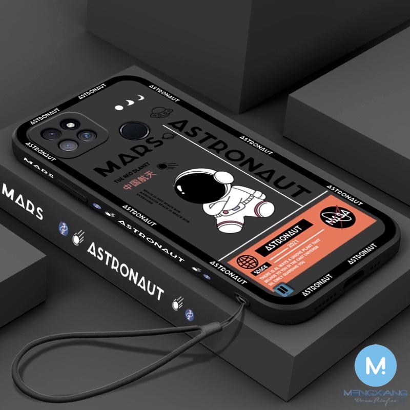 เคสโทรศัพท์มือถือแบบนิ่ม ทรงสี่เหลี่ยม ลายนักบินอวกาศ Nasa สําหรับ OPPO A5S A12 A7 A5 A3S A74 A15 A15S A35 A16 A9 A5 A8 A31 A53 A32 A33 A52 A72 A92 A55 A54 F9 A71 A94 RENO 4 5 6 7Z Pro เคส TPU