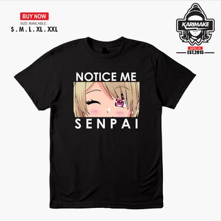 เสื้อยืดผ้าฝ้ายพิมพ์ลายแฟชั่น เสื้อยืด ลายการ์ตูนอนิเมะ OTAKU NOTICE ME SENPAI