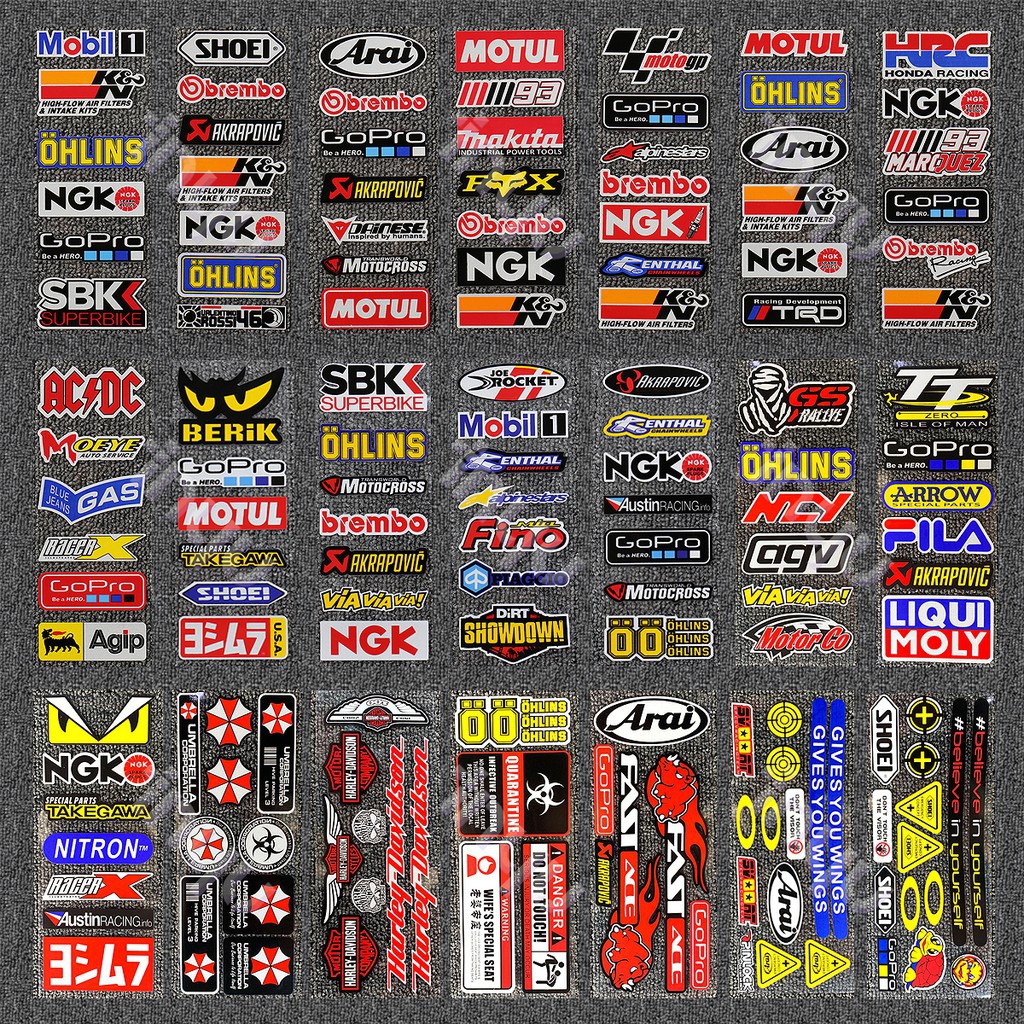 สติกเกอร์สะท้อนแสง สำหรับติดรถยนต์ 2 ชุด สติ๊กเกอร์ติดรถกันน้ำ sticker pvc หมวกกันน็อค