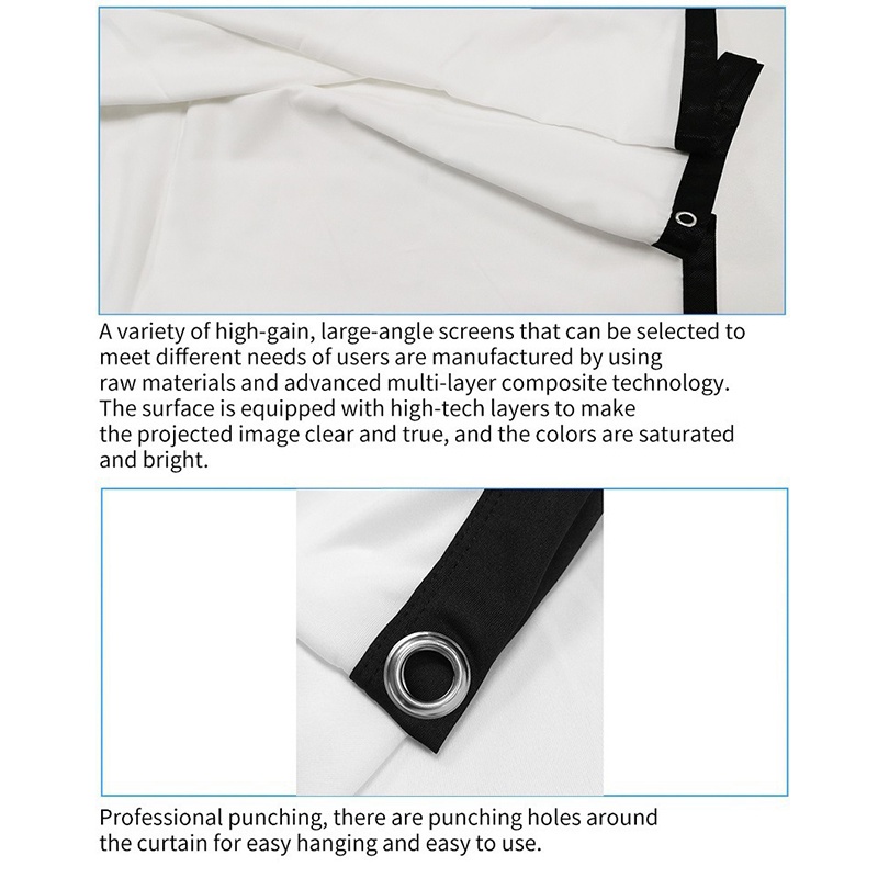 AuthenticProjector Soft Screen Simple Foldable Projection Cloth Home ...