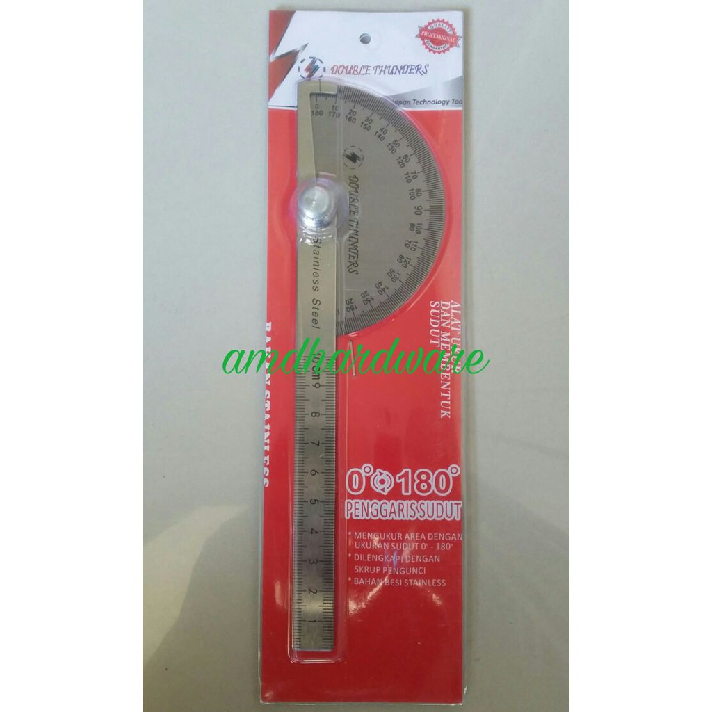 ไม้โปรแทรกเตอร์สแตนเลสหมุนได้ 180 องศา | Shopee Thailand