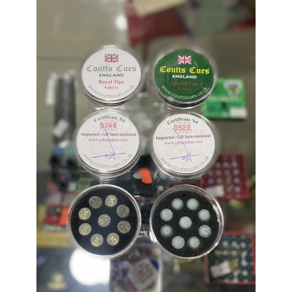 หัวคิวสนุกเกอร์ coutts cues ของแท้ 100% Snooker Cue Tip