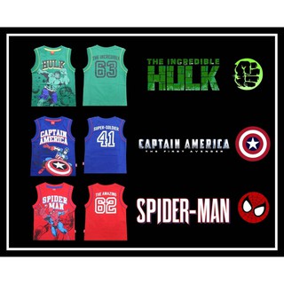 เสื้อกล้าม Super hero มี 3 ลาย (Hulk,Captain America,Spider man)