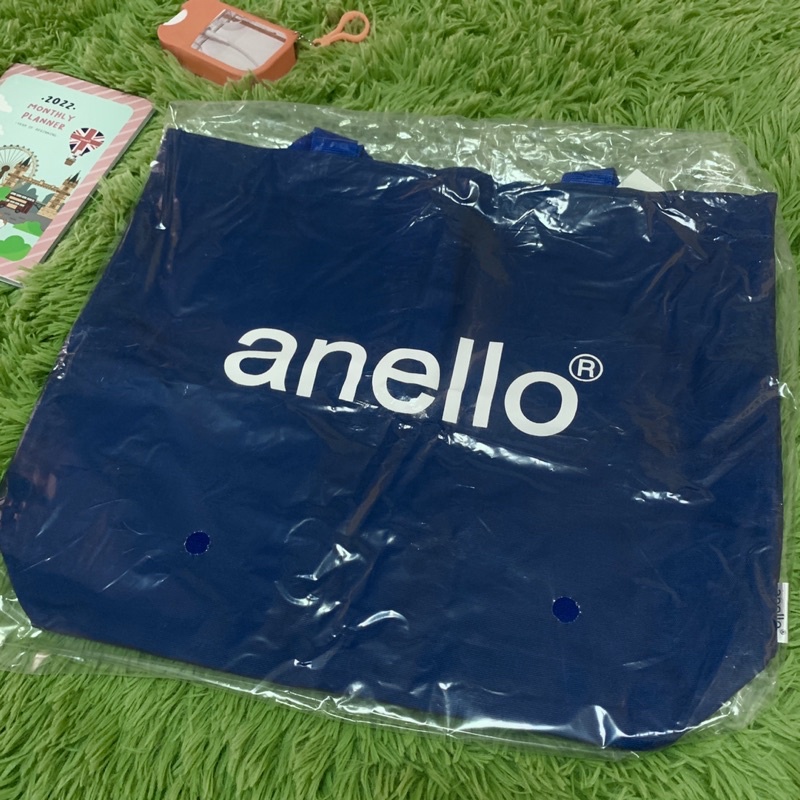 แท้100% กระเป๋า Anello Tote Bag สีนำ้เงิน