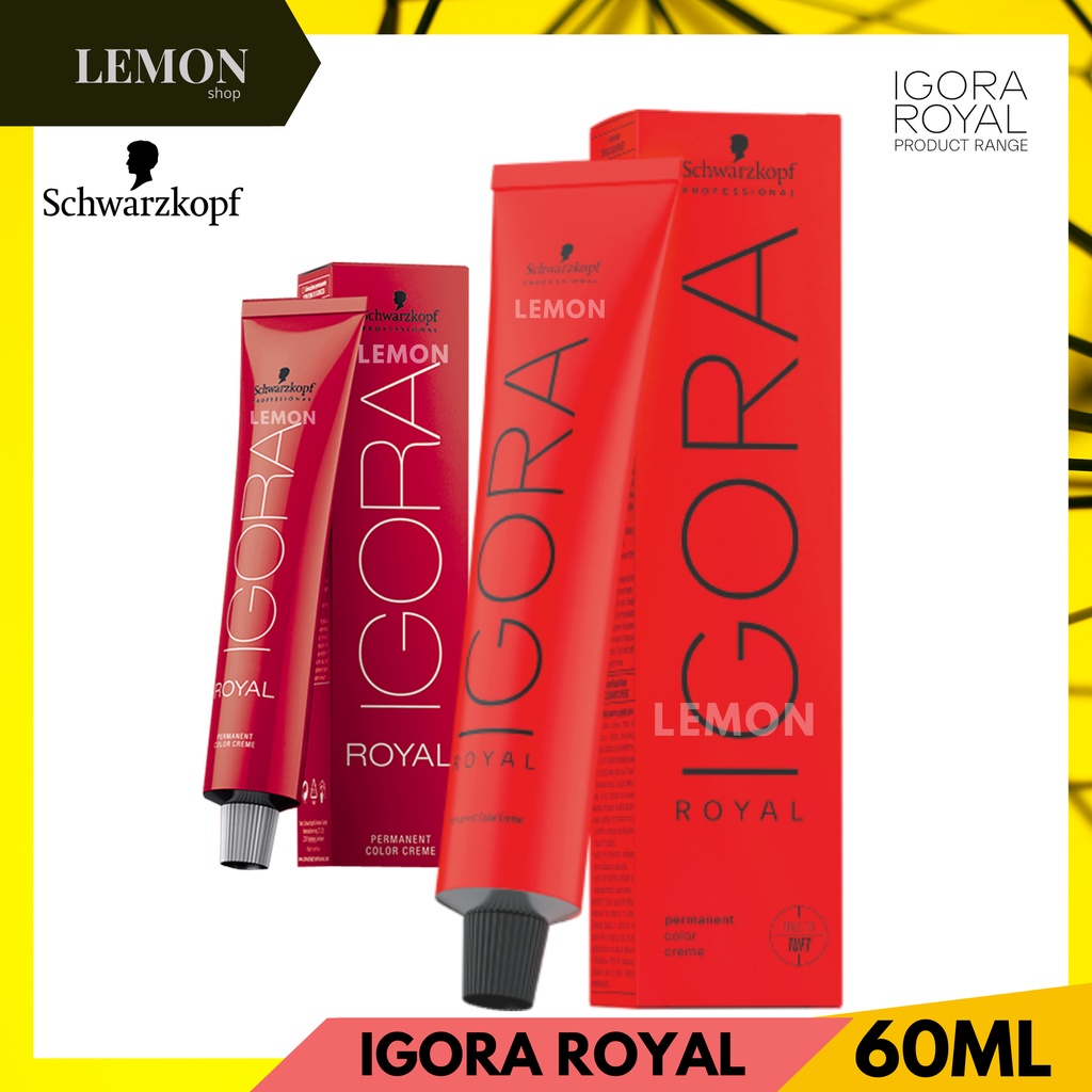 D Schwarzkopf Professional Igora Royal Permanent Color Creme 60ml ทุกสี ไม่รวมอ็อกซ์แดนท์