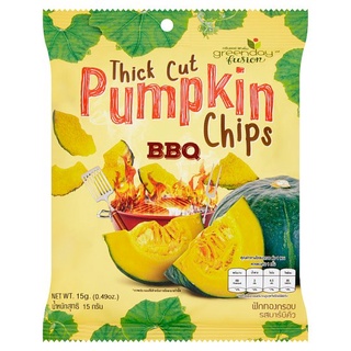 🔥*พร้อมส่ง*🔥 กรีนเดย์ ฟักทองกรอบ รสบาร์บีคิว 15กรัม Greenday BBQ Flavor Thick Cut Pumpkin Chips 15g