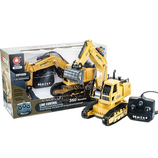 ProudNada Toys ของเล่นเด็กรถแม็คโครบังคับสาย XIE MING TRUCK 360 องศา XM-6811