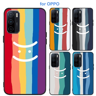 เคส OPPO A17 A77s A76 A96 A57 A77 A15 A16 A16K A15S A53 A33 A74 นิ่ม ลายหน้ายิ้ม สําหรับ