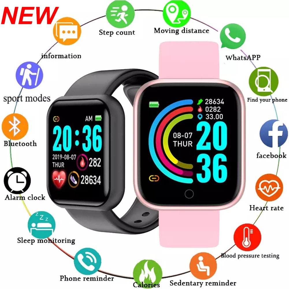 D20 PRO Drop Shipping Y68 Smart Watch Men Wristwatches Smartwatch Electronic Clock Fitness Monitor Men Gift Reloj inteli