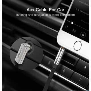 UGREEN AUX 3.5mm Cable 90 degrees Male to Male Aux Stereo รุ่น AV119 ยาว 0.5- 5เมตร