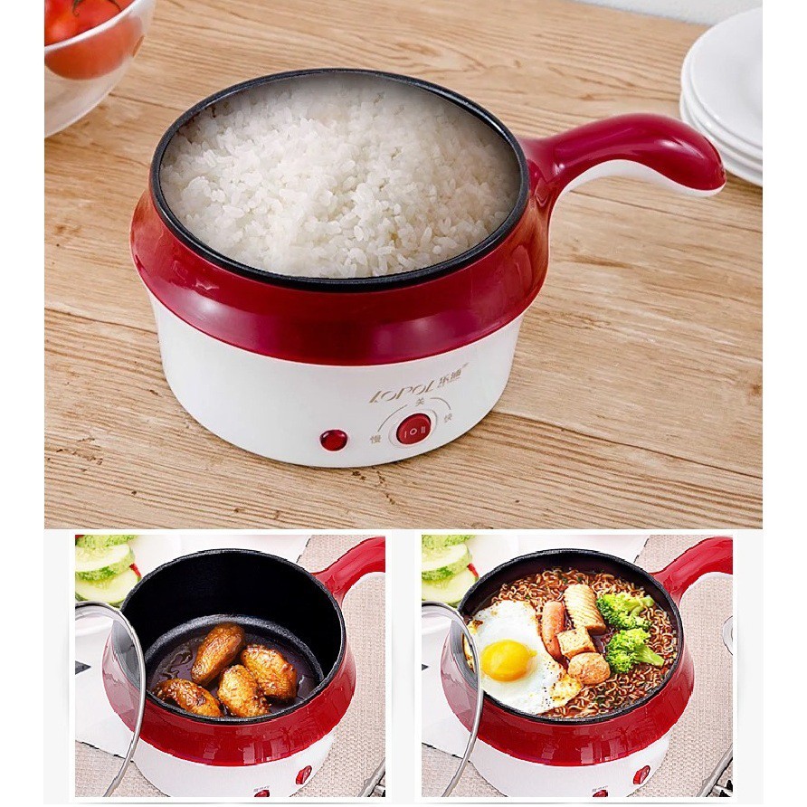Lopol Electric Non Stick Ceramic Frying Pan Grill Rice Portable Multi ...