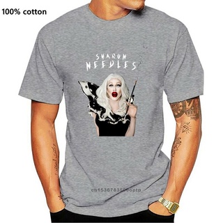 คอตต้อนคอกลมเสื้อยืดลําลอง แขนสั้น พิมพ์ลาย NEU Sharon Needles Drag Queen RuPauls Drag Race S-5 เข้ากับทุกการแต่งกาย สํา