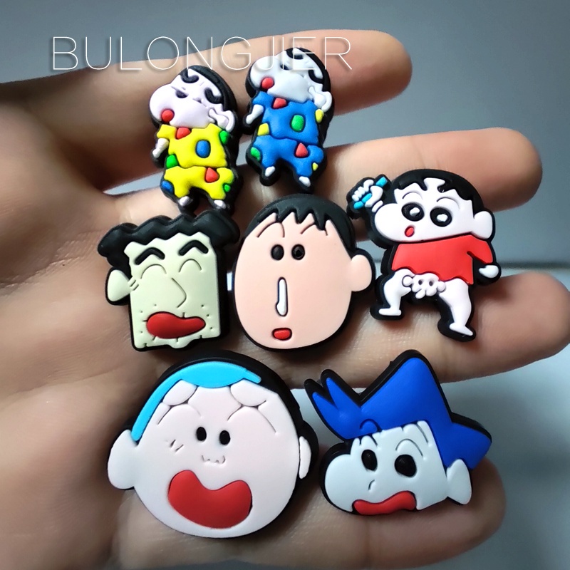 Croc Jibz Pins กระดุม รูปชินจัง สีสันสดใส สําหรับรองเท้า DIY