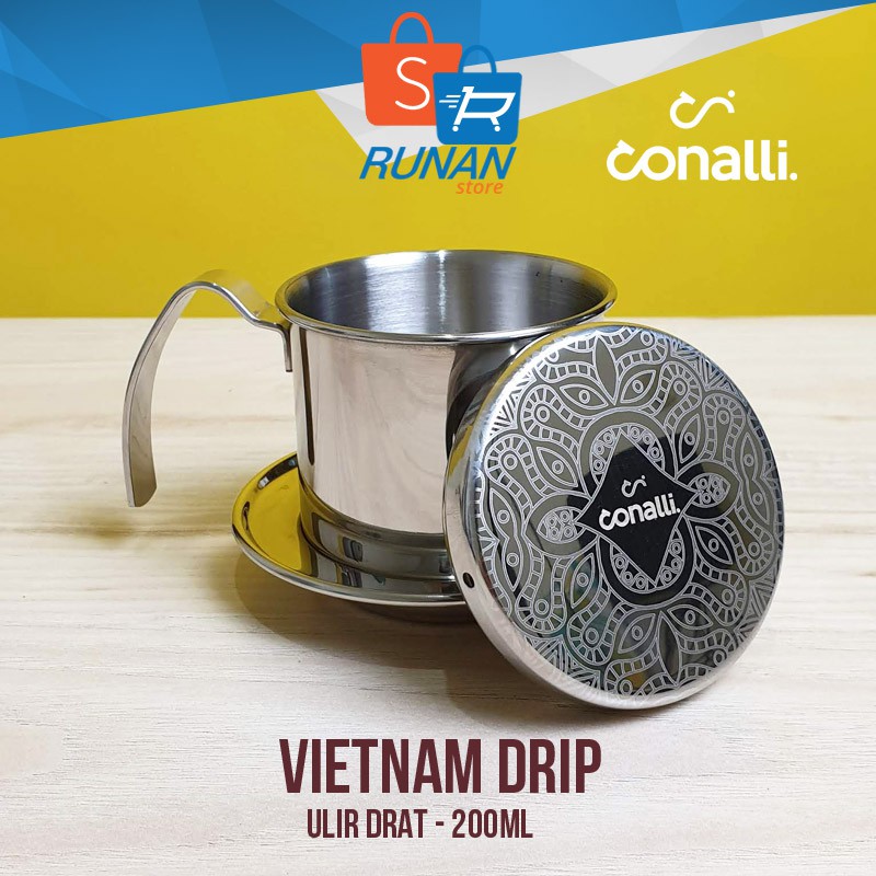 Vietnam Drip Screw Edelman 2 ถ้วย 200ml - Coffee Drip Vietnam Conalli Batik