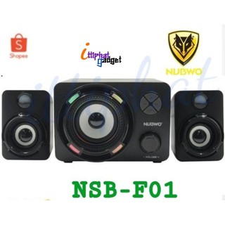 Nubwo Speaker Bluetooth (NSB-F01) ไฟ LED 7 สี ,เล่น FM Radio  ได้