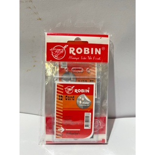 ป้ายชื่อพลาสติก แนวตั้ง สีใส (แพ็ค12อัน) โรบิน R37Y Plastic Nameplate Vertical Clear (12/Pack) Robin R37Y