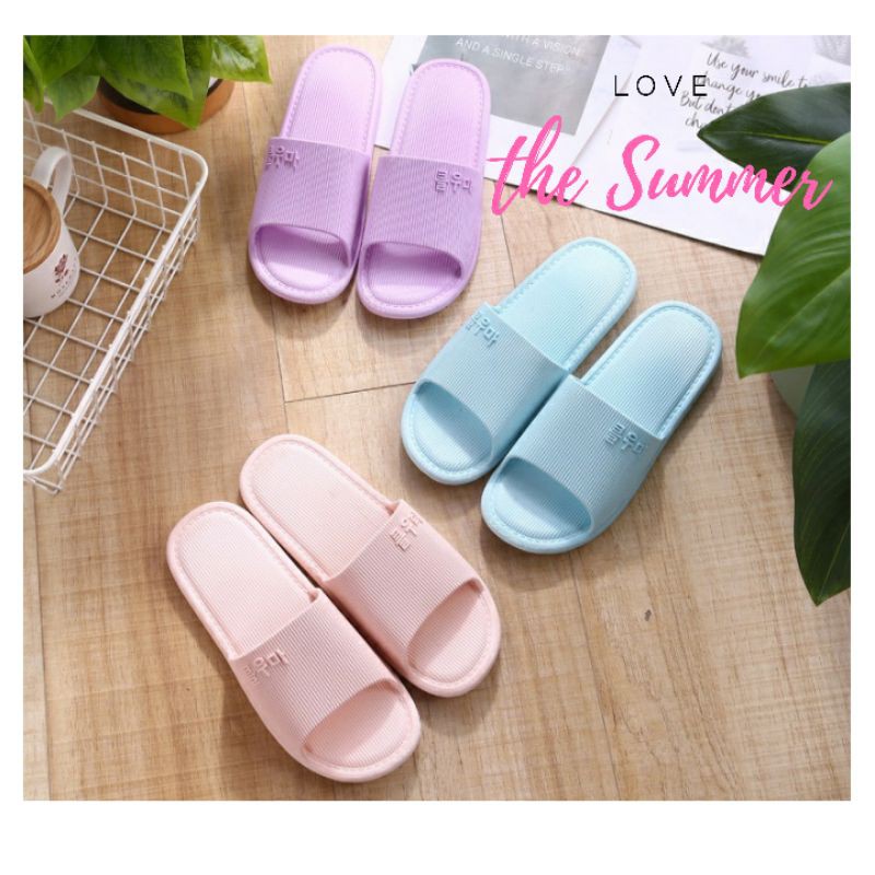 รองเท้าแตะ สไตล์เกาหลี น่ารักๆ เพื่อสุขภาพ นวดเท้า กันลื่น Love the summer slipper