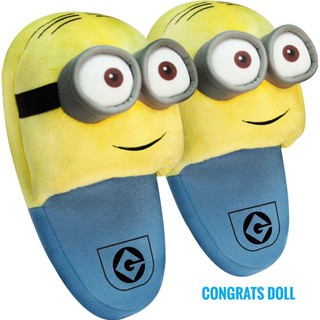 (ลิขสิทธิ์แท้ ส่งฟรี) รองเท้าเดินในบ้าน Slipper มินเนี่ยน Minion มินเนียน