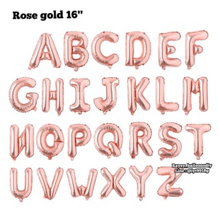 ลูกโป่งอักษร /อักษรฟอยล์ 16" สี Rose gold แบบ USA. ตัวผอม สวย หรู