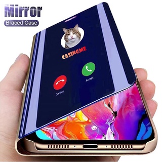 Smart Mirror Casing For Xiaomi Redmi Note 10 9T POCO M3 Pro Note10 4G 5G Flip Phone Case Stand Casing Leather Protection Back Cover