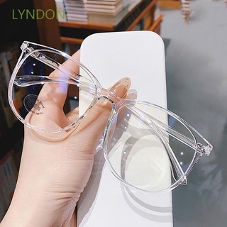 Lyndon แว่นตาพลาสติกใสทรงกลมป้องกันแสงสีฟ้าสําหรับผู้หญิงและผู้ชาย