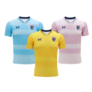 Warrix เสื้อเชียร์ฟุตบอลทีมชาติไทย WA-19FT53M สีฟ้า ชมพู เหลือง