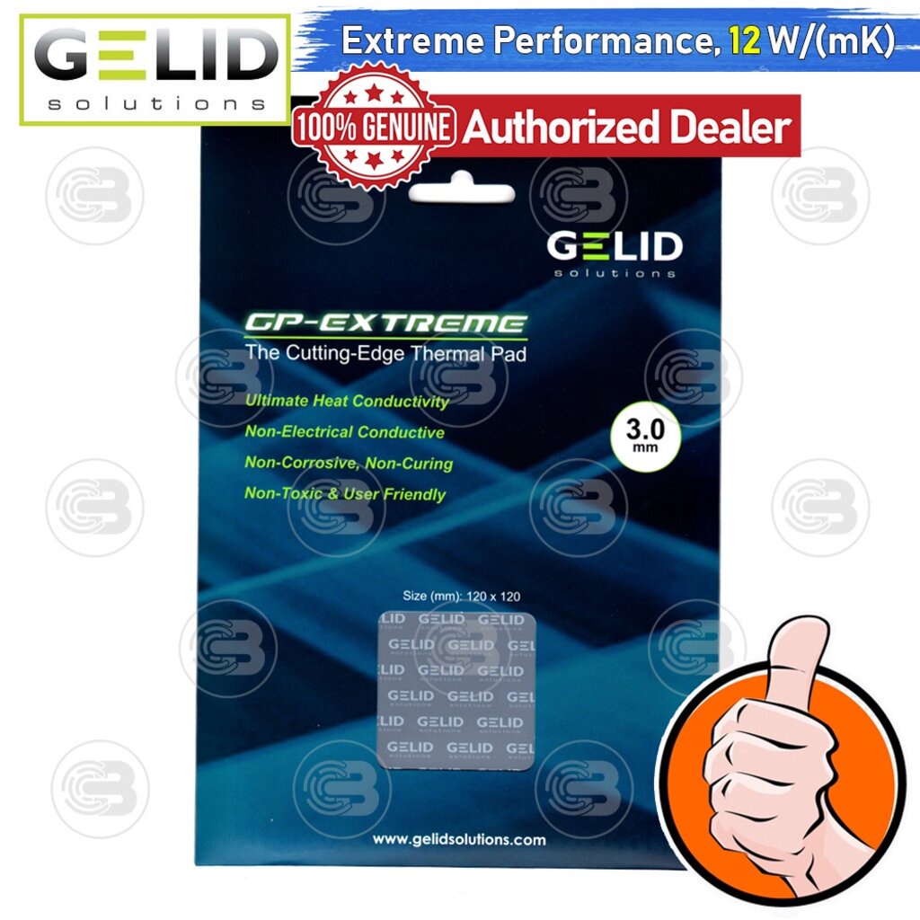 [CoolBlasterThai] GELID GP-EXTREME Thermal Pad 120x120x3.0 mm./12.0 W/mK (TP-GP01-S-E)