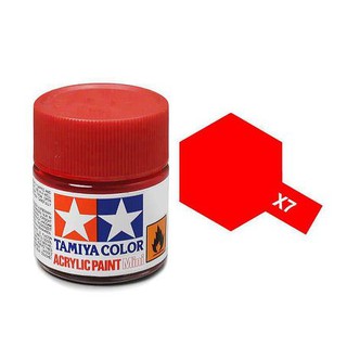 สีสูตรน้ำทามิย่า Tamiya Acrylic X7 Red 10ml